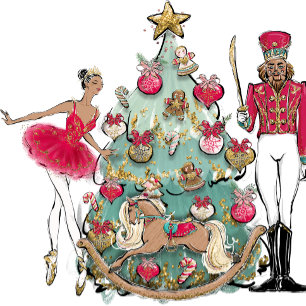 Papier Cadeau Danse de ballon afro-américaine Nutcracker Noël