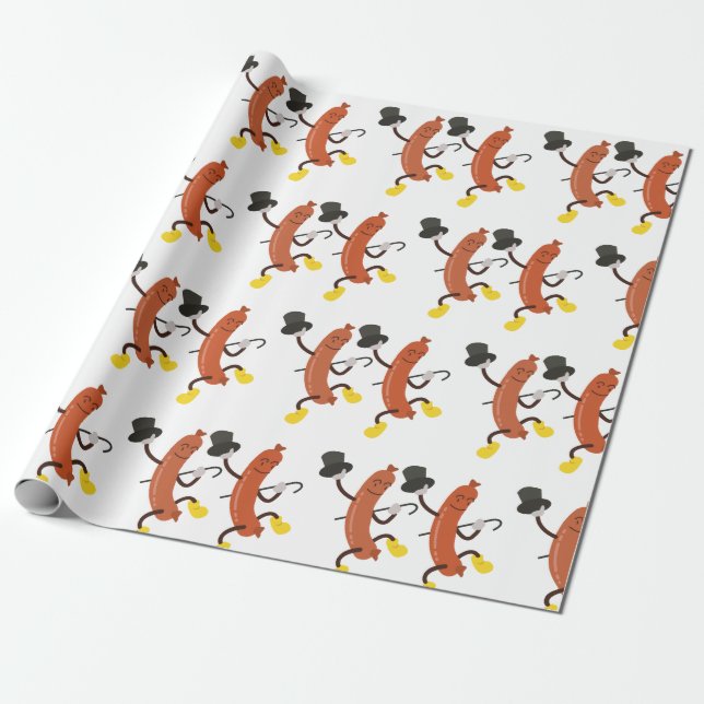 Papier Cadeau Danse Hot Dogs (Déroulé)