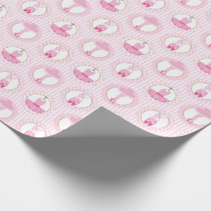 Papier Cadeau Danse rose de ballet - danseur de tutu de