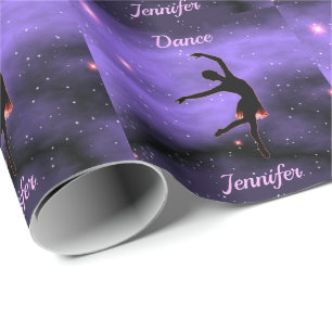 Papier Cadeau Danse rose et violet