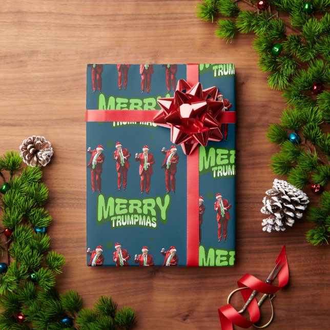 Papier Cadeau Danser Donald Trump MAGA Noël (Cadeau de vacances)