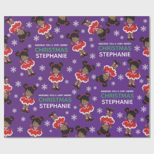 Papier Cadeau Danseur noir de Noël