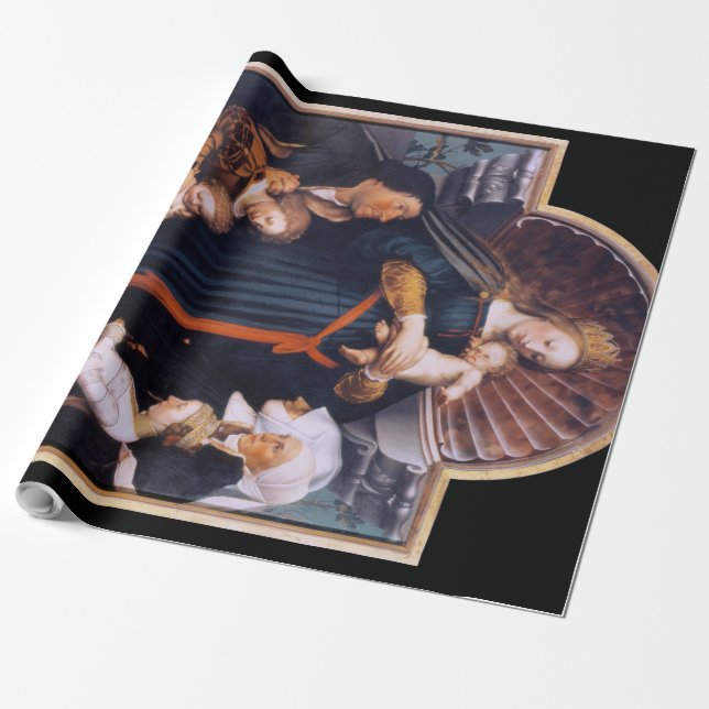 Papier Cadeau Darmstadt Madonna, Holbein le plus jeune (Déroulé)