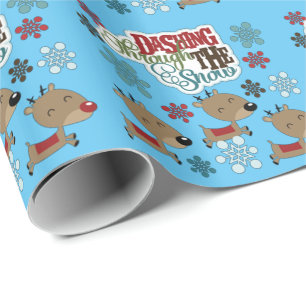 Papier Cadeau Dashing Lance La Neige