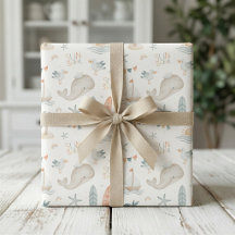 Papier cadeau de Baby Shower Bohème Marin Océan