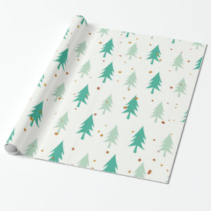 Papier Cadeau De beaux arbres verts