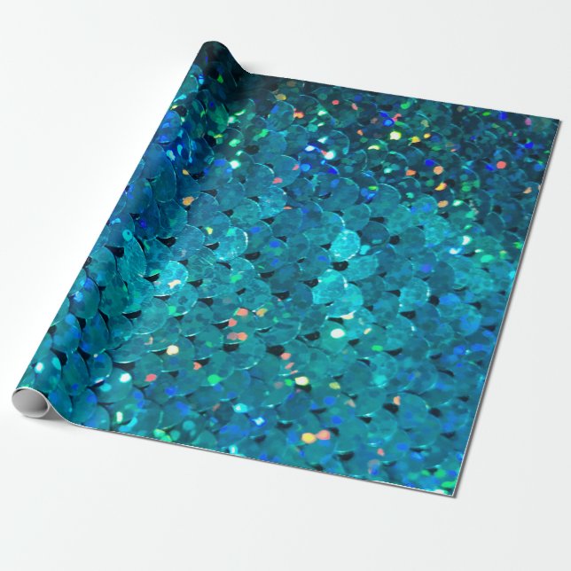 Papier Cadeau De belles paillettes colorées scintillant sous les (Déroulé)
