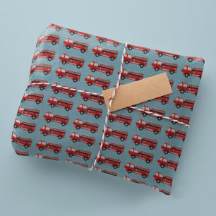 Papier cadeau de camion feu rouge