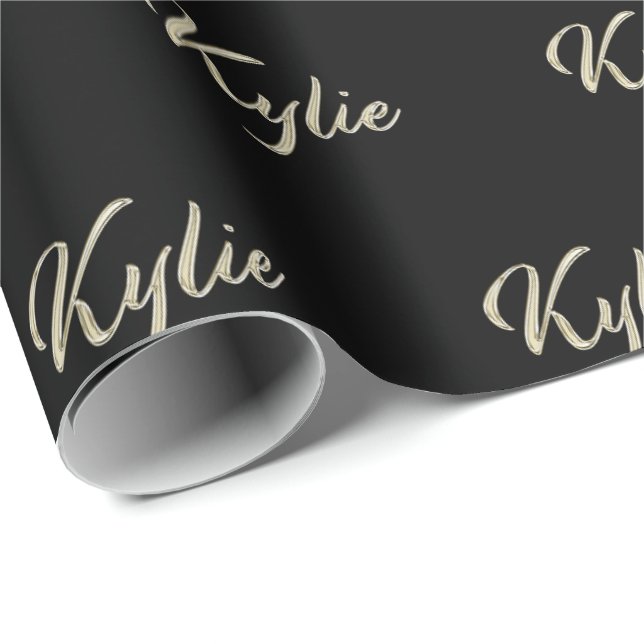 Papier cadeau de Kylie white gold (Coin rond)