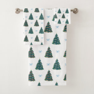 Papier cadeau de la ferme de Noël bleu