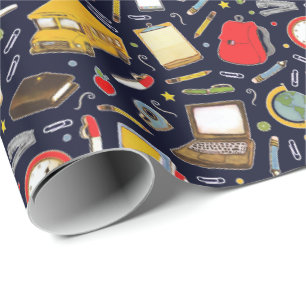 Papier cadeau de l'enseignant de l'école