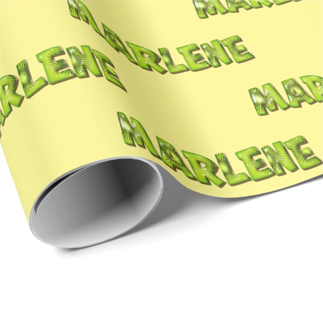 Papier cadeau de Marlene Kiwi Fruit (Coin rond)