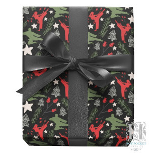 Papier cadeau de Noël Arts Martiaux