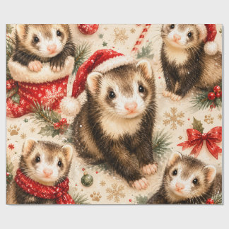 Papier Cadeau de Noël au Furet Fantaisiste