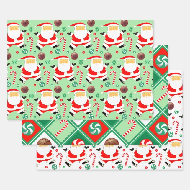 Papier cadeau de Noël de basket-ball (Lot)