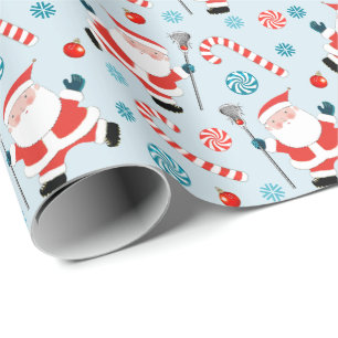 Papier cadeau de Noël de crosse