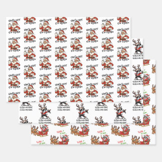Papier cadeau de Noël drôle, Santa sarcastique