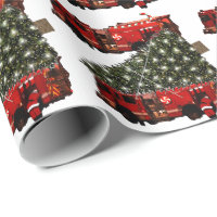 Papier cadeau de Noël du pompier