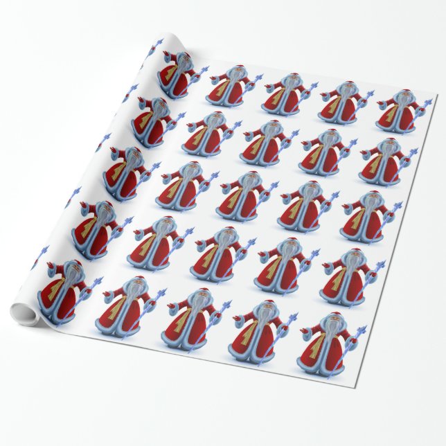 Papier cadeau de Noël Elegant Père Noël (Déroulé)