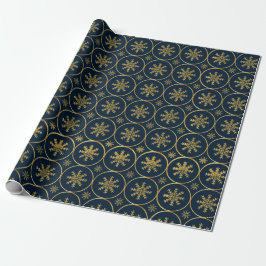Papier cadeau de Noël Golden Snowflake