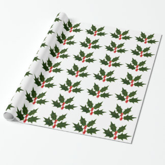 Papier cadeau de Noël Holly