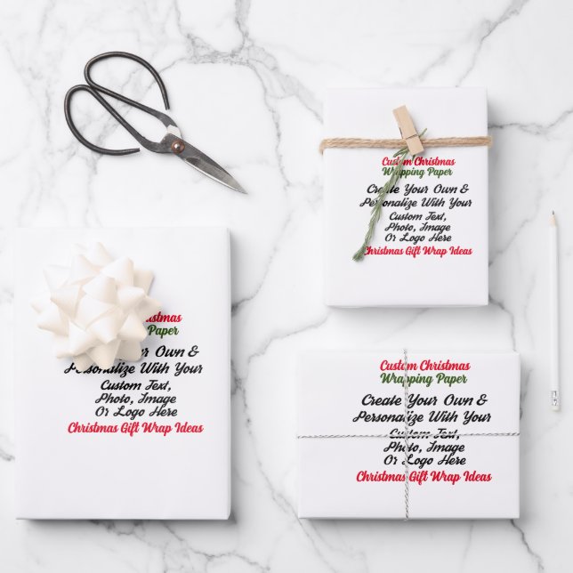 Papier cadeau de Noël personnalisé (Recto)