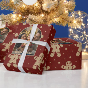 Papier cadeau de Noël personnalisé avec photo de b