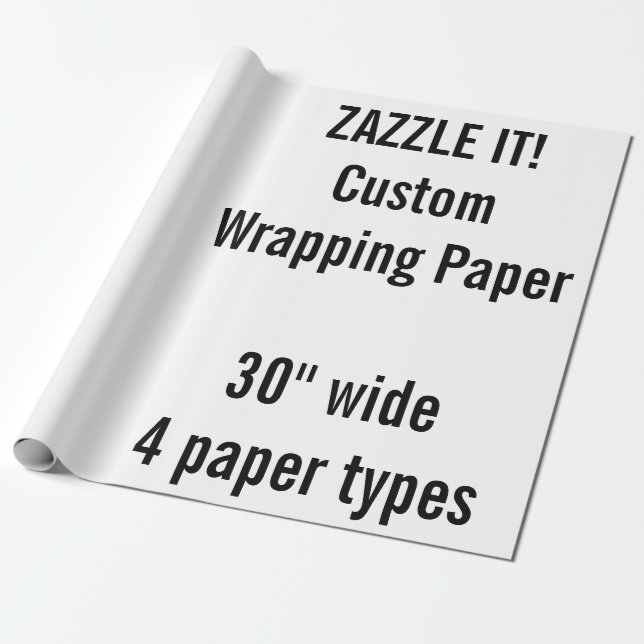 Papier cadeau de Noël personnalisé MATTE 30"x6" (Déroulé)