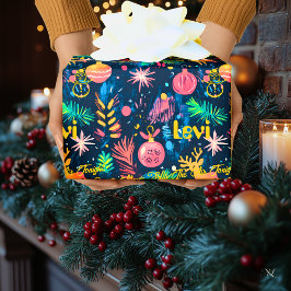 Papier cadeau de Noël personnalisé pour enfant