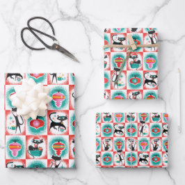 Papier cadeau de Noël pour chats MCM