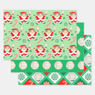 Papier cadeau de Noël pour volley-ball