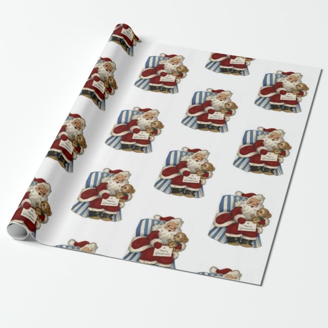 Papier cadeau de Noël Santa (Déroulé)