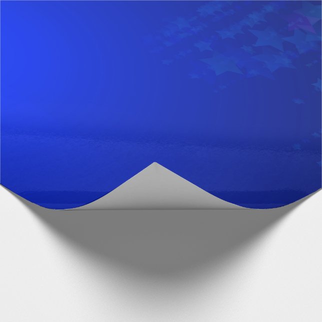 Papier cadeau de Noël Star bleu (Coin)
