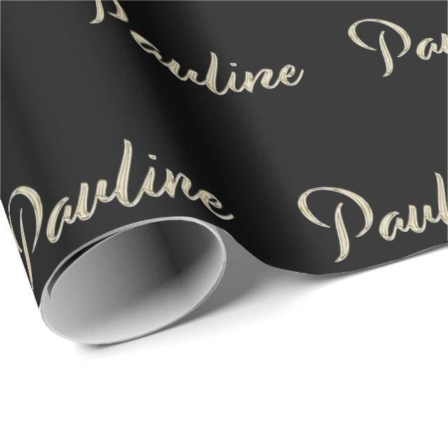 Papier cadeau de Pauline White Gold (Coin rond)