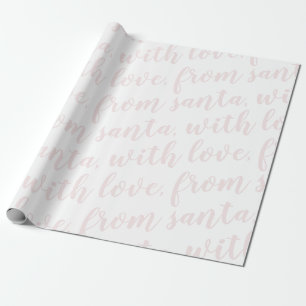Papier Cadeau de père Noël, avec amour rougissez