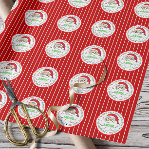 Papier Cadeau De Père Noël Cute Cartoon Santa Claus Pôle Nord