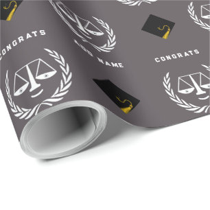 Papier cadeau de remise de diplômes d'études de dr