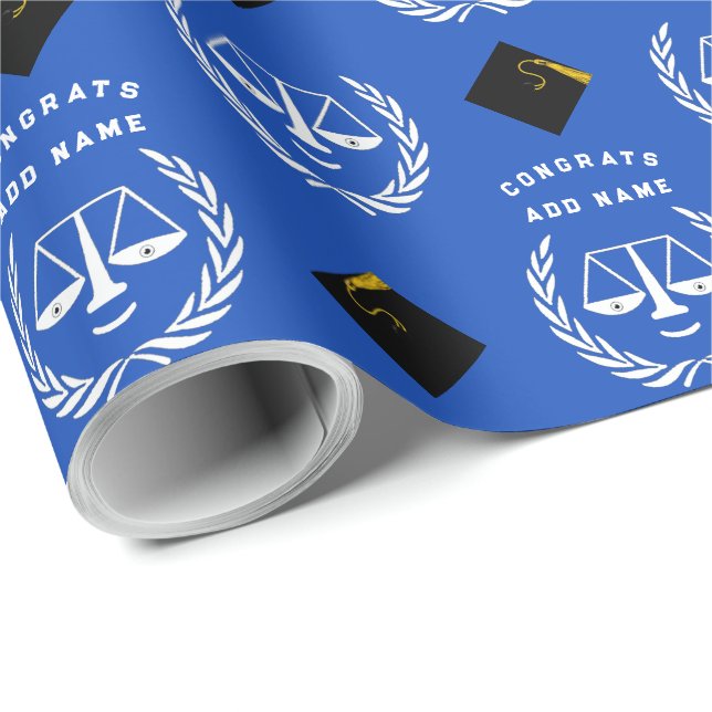 Papier cadeau de remise de diplômes d'études de dr (Coin rond)