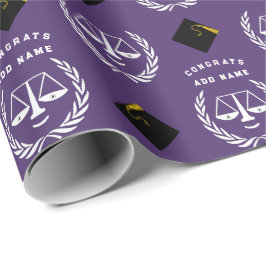 Papier cadeau de remise de diplômes d'études de dr