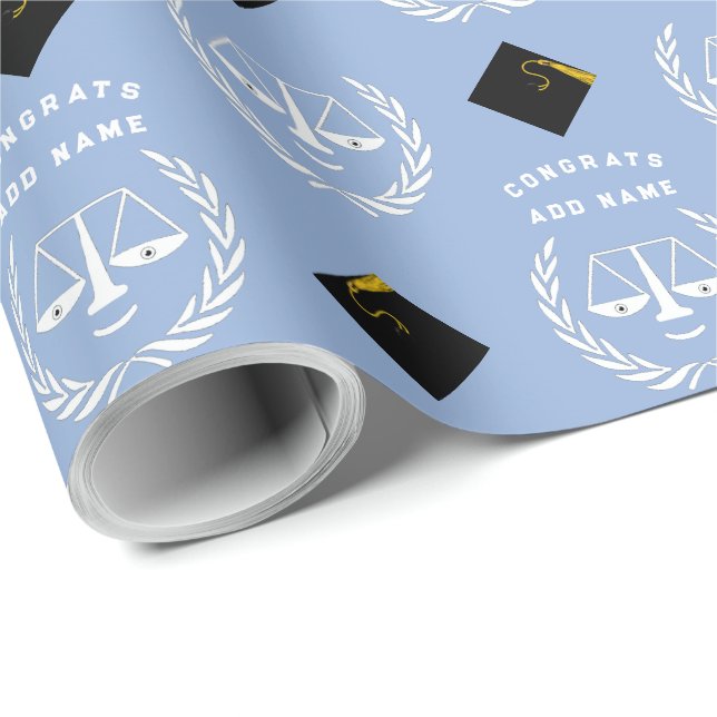 Papier cadeau de remise de diplômes d'études de dr (Coin rond)