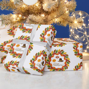 Papier cadeau de Thanksgiving pour la célébration 