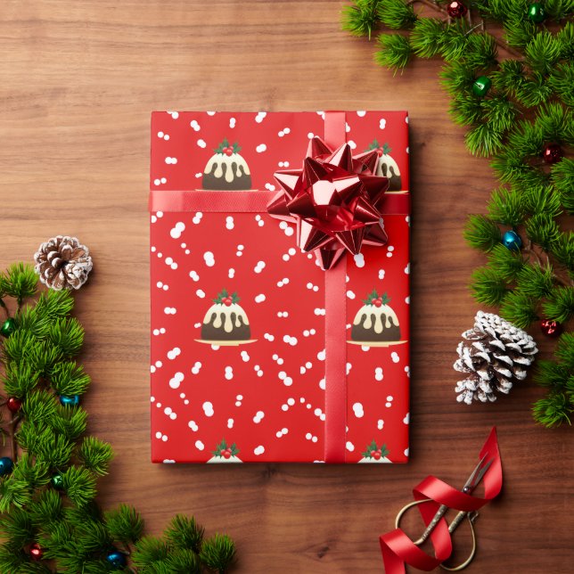 Papier cadeau de toilette rouge de Noël (Cadeau de vacances)