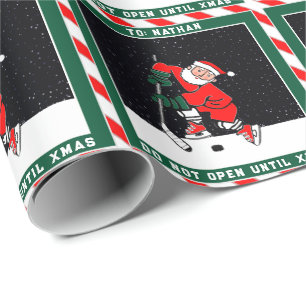 Papier cadeau de vacances de hockey