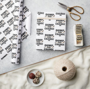 Papier Cadeau Décharge de bébé d'hockey et douche de changement