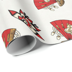Papier Cadeau Déco d'oiseaux asiatiques