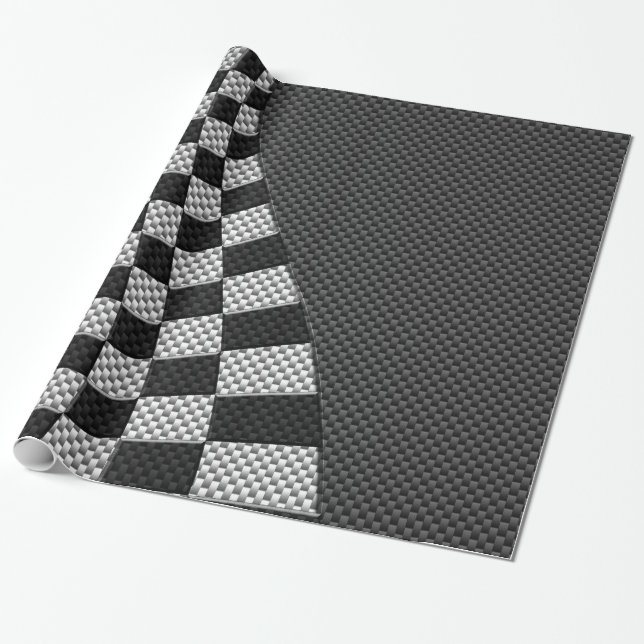 Papier Cadeau Décor à lames en fibre de carbone (Déroulé)