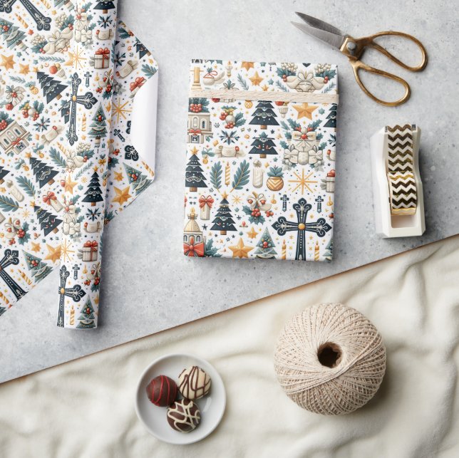 Papier Cadeau Décor décoratif de Noël (Artisanat)