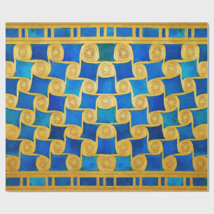 PAPIER CADEAU DÉCOR GÉOMÉTRIQUE ÉGYPTIEN ANTIQUE ,SOLEIL DANS UN