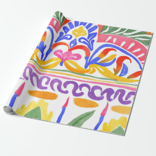 Papier Cadeau décoration traditionnelle roumaine