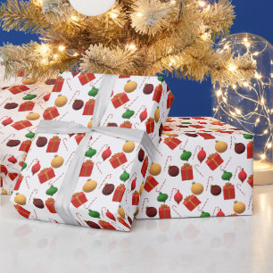Papier Cadeau Décorations de Noël adorées